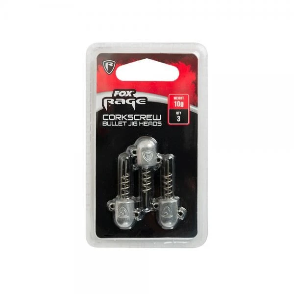 Fox Rage Corkscrew Bullet Jig Head 3pcs