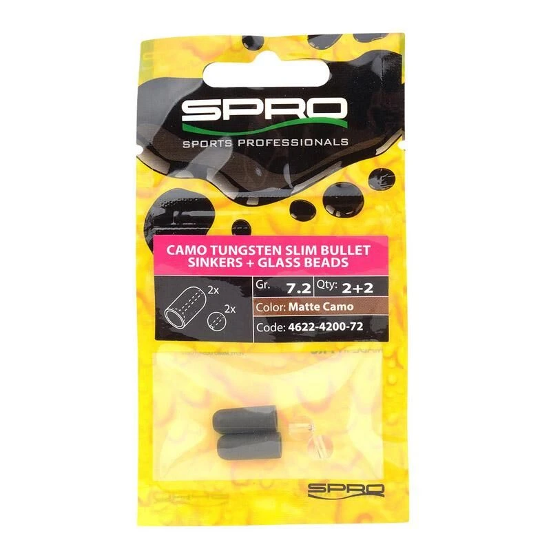 Spro Tungsten Camo Slim Bullet Sinkers Matte Camo - Image 2