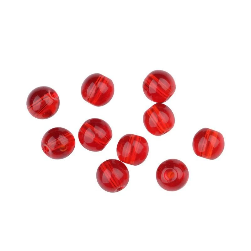 Spro Round Smooth Glass Beads Red Ruby